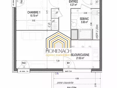 Appartement, 44,65 m²