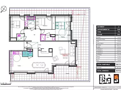 Appartement, 124,11 m²