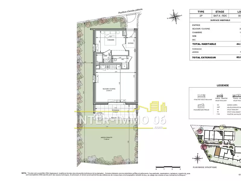 Appartement, 45 m²
