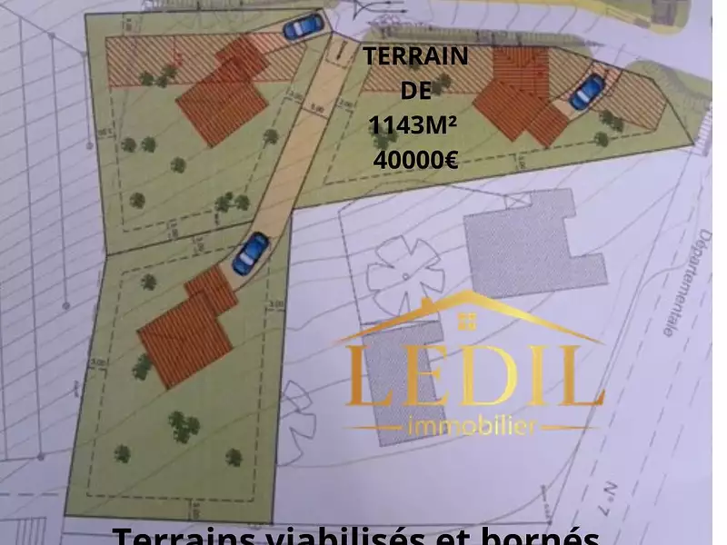 Terrain, 1 134 m²