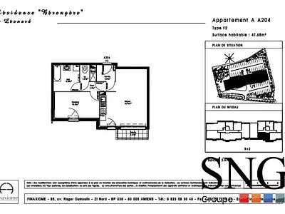 Appartement, 47,68 m²