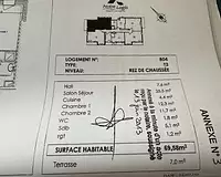 Appartement, 69,58 m²