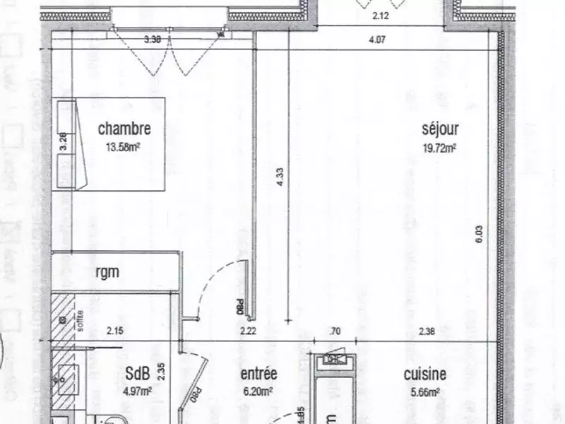 Appartement, 50 m²