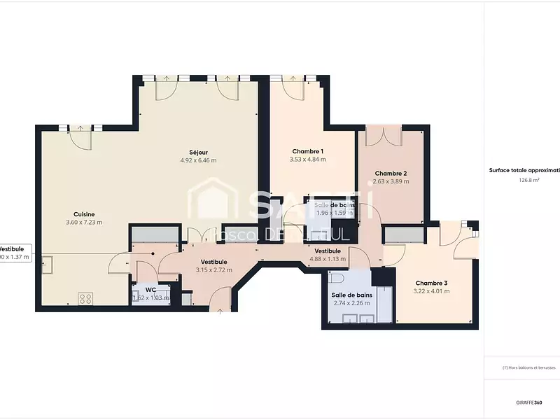 Appartement, 127 m²
