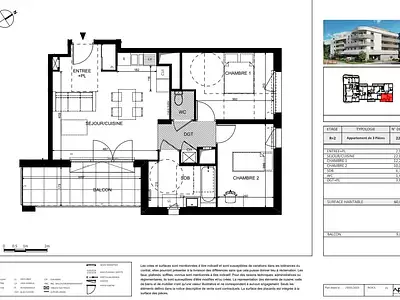 Appartement, 60,07 m²