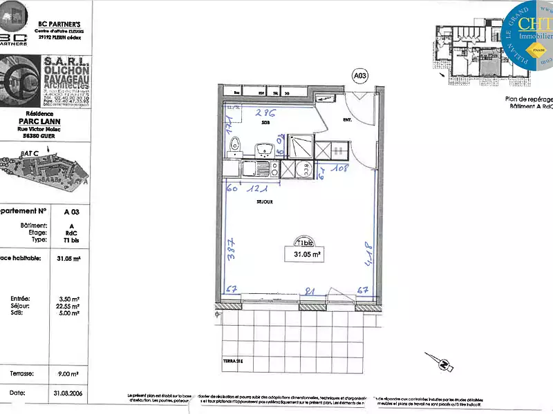 Appartement, 31 m²