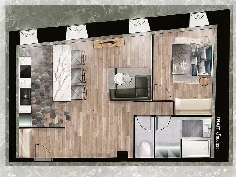 Appartement, 55,68 m²