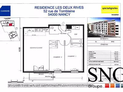 Appartement, 66,14 m²
