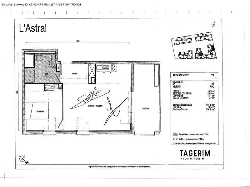 Appartement, 48,4 m²
