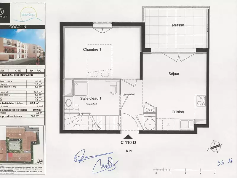 Appartement, 62 m²