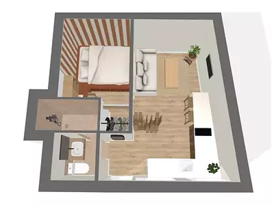 Appartement, 25 m²