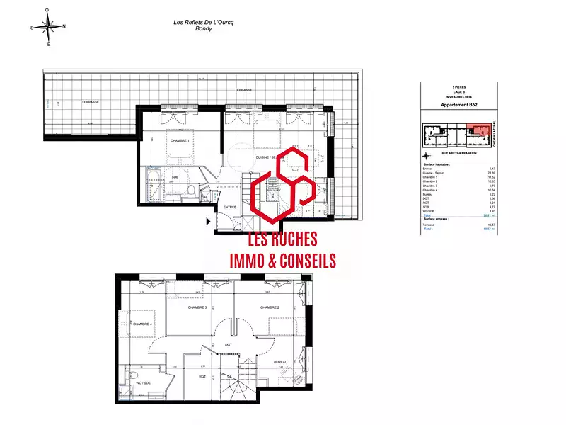 Appartement, 96,81 m²