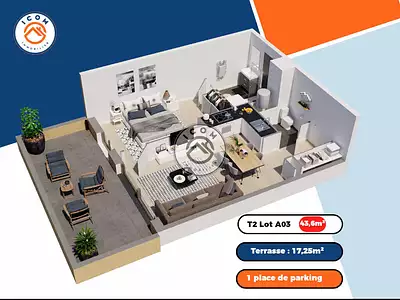 Appartement, 43 m²