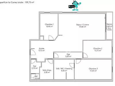 Appartement, 110 m²