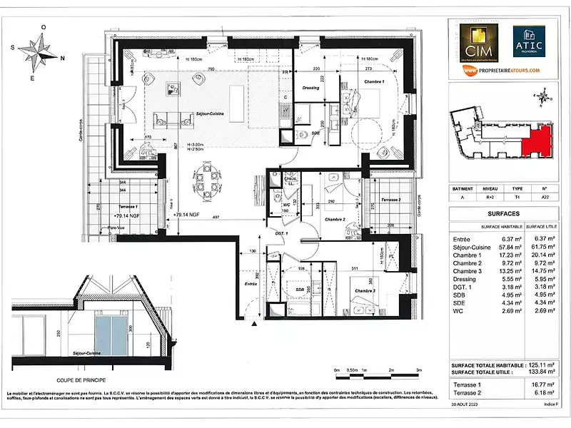 Immeuble, 125,11 m²