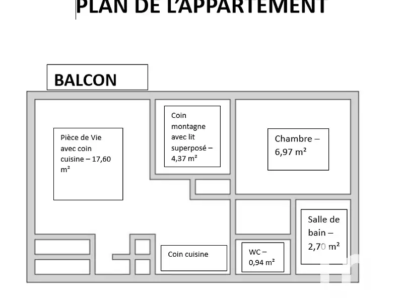 Appartement, 32 m²