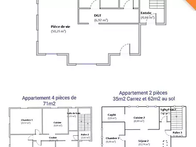 Immeuble, 190 m²