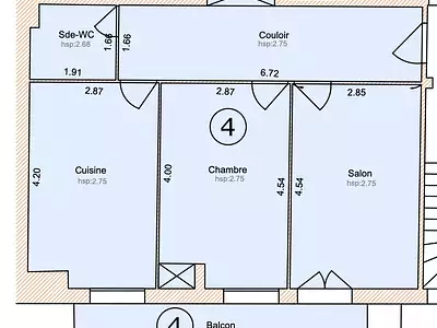 Appartement, 53 m²