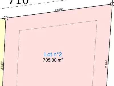 Terrain, 705 m²