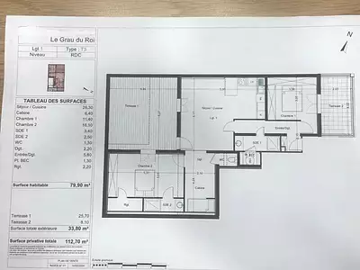 Appartement, 79,9 m²