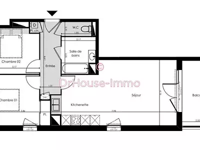 Appartement, 62 m²