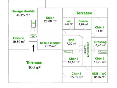 Maison, 165 m²