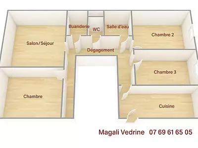 Appartement, 83,69 m²