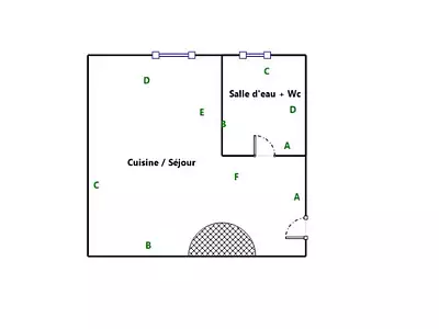 Appartement, 17 m²