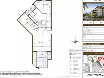 Appartement, 69,65 m²