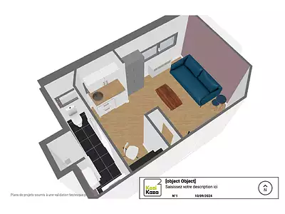 Appartement, 22,1 m²