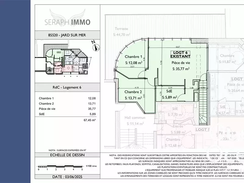 Appartement, 67,45 m²