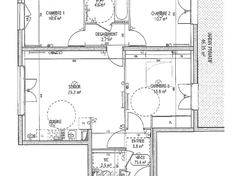 Appartement, 73,75 m²