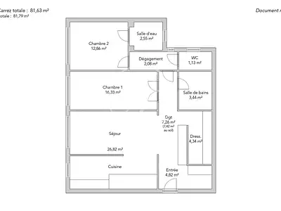 Appartement, 82,48 m²