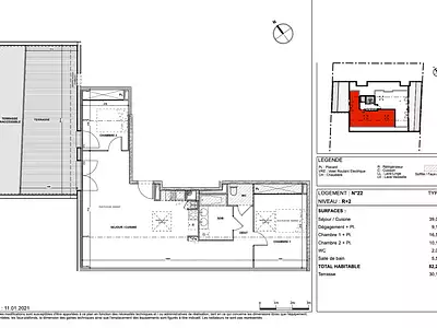 Appartement, 82 m²