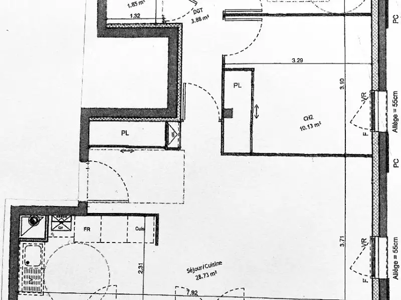 Appartement, 60,83 m²