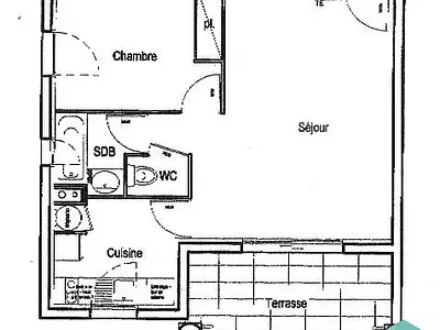 Appartement, 43,58 m²