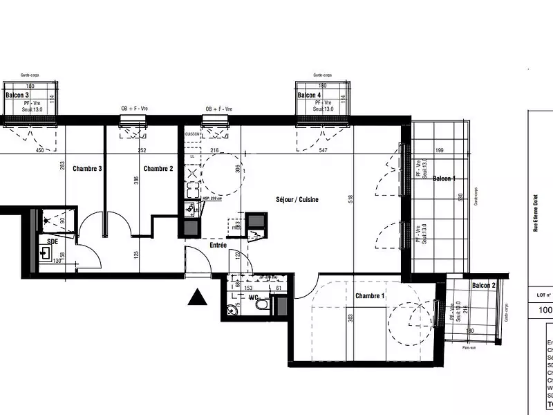 Appartement, 91,6 m²