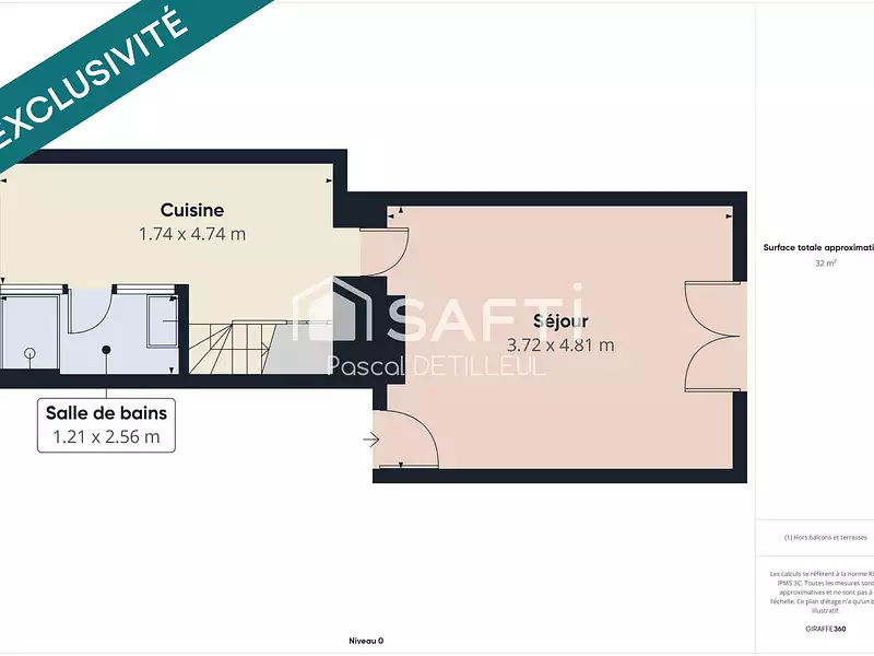 Appartement, 62 m²