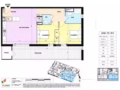 Appartement, 72,7 m²