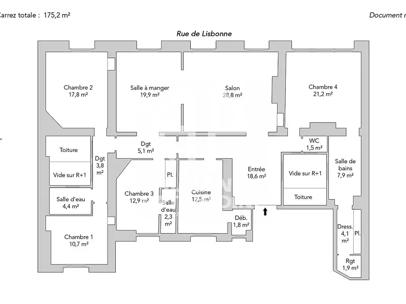 Appartement, 175,2 m²