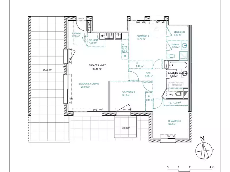 Appartement, 87 m²