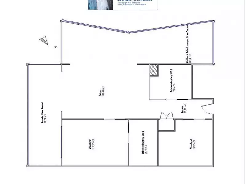 Appartement, 90 m²