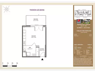 Appartement, 28,86 m²