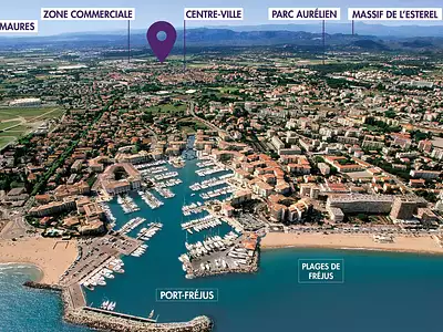 A 4 min* en voiture du cœur historique de Fréjus