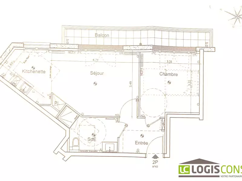 Appartement, 43,03 m²