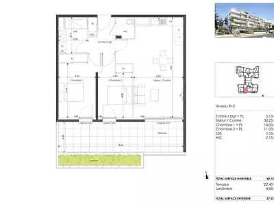 Appartement, 68 m²
