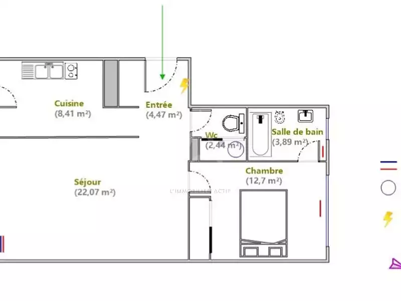 Appartement, 54 m²