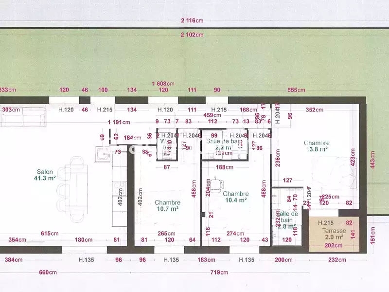Appartement, 75,35 m²
