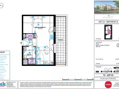 Appartement, 35,96 m²