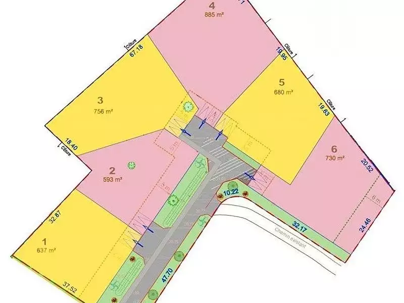 Terrain, 885 m²